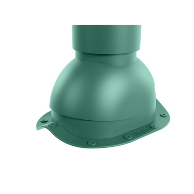 Труба вентиляционная VIOTTO d150мм h650мм для металлочерепицы RAL6005 зеленый мох утепленная основание